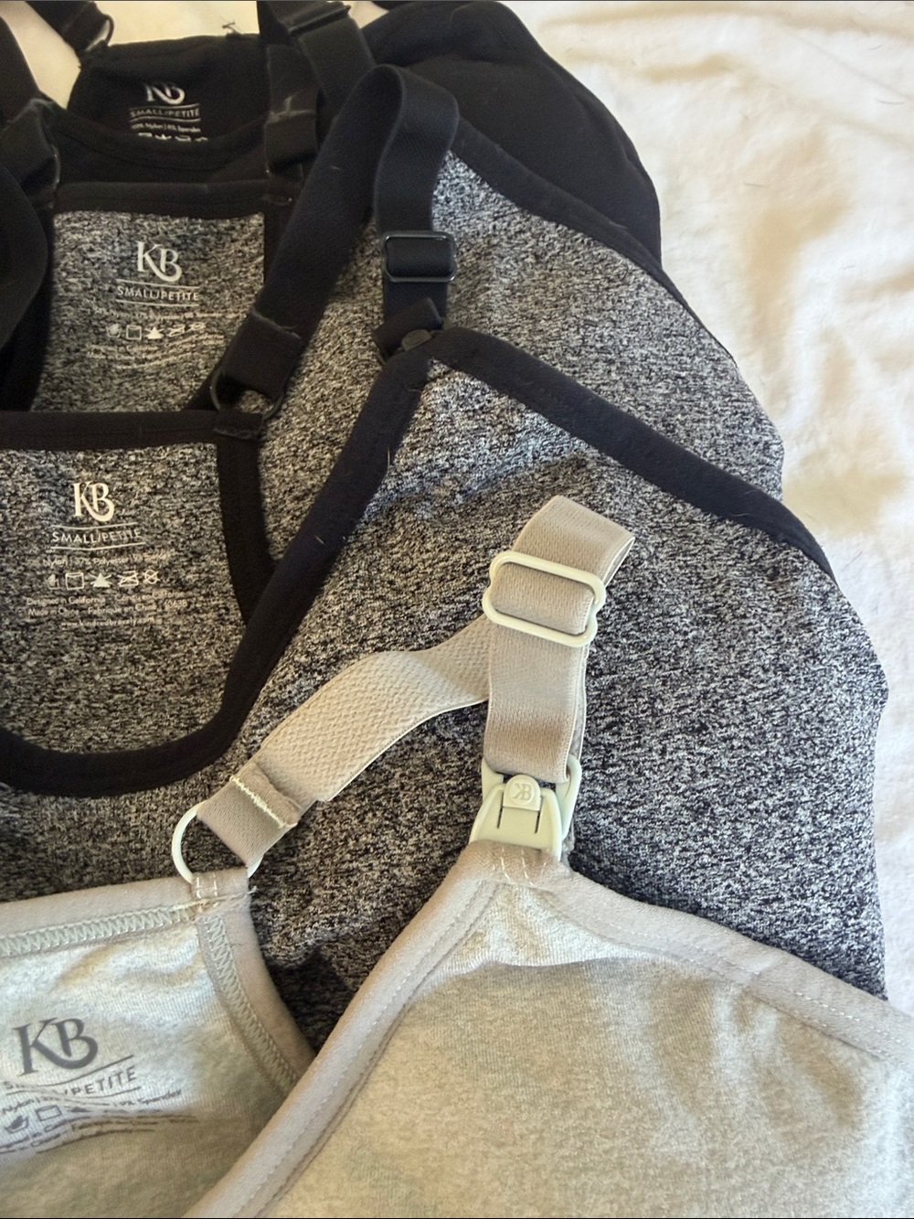 Kindred Bravely Ombre Nursing Sleep Bras in Gray, Black and Blue - Picture 2 of 5